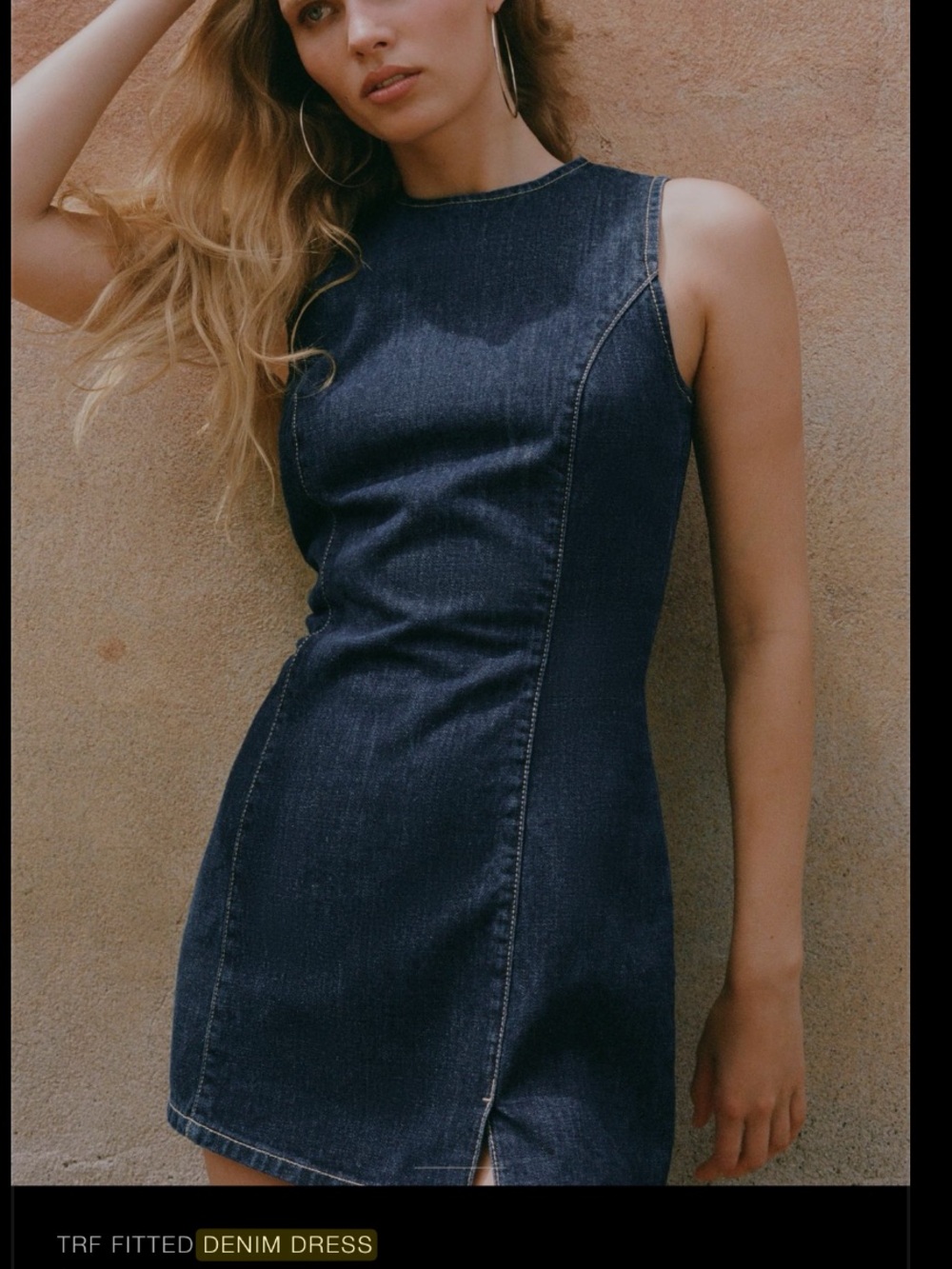 Zara Fitted Denim Dress